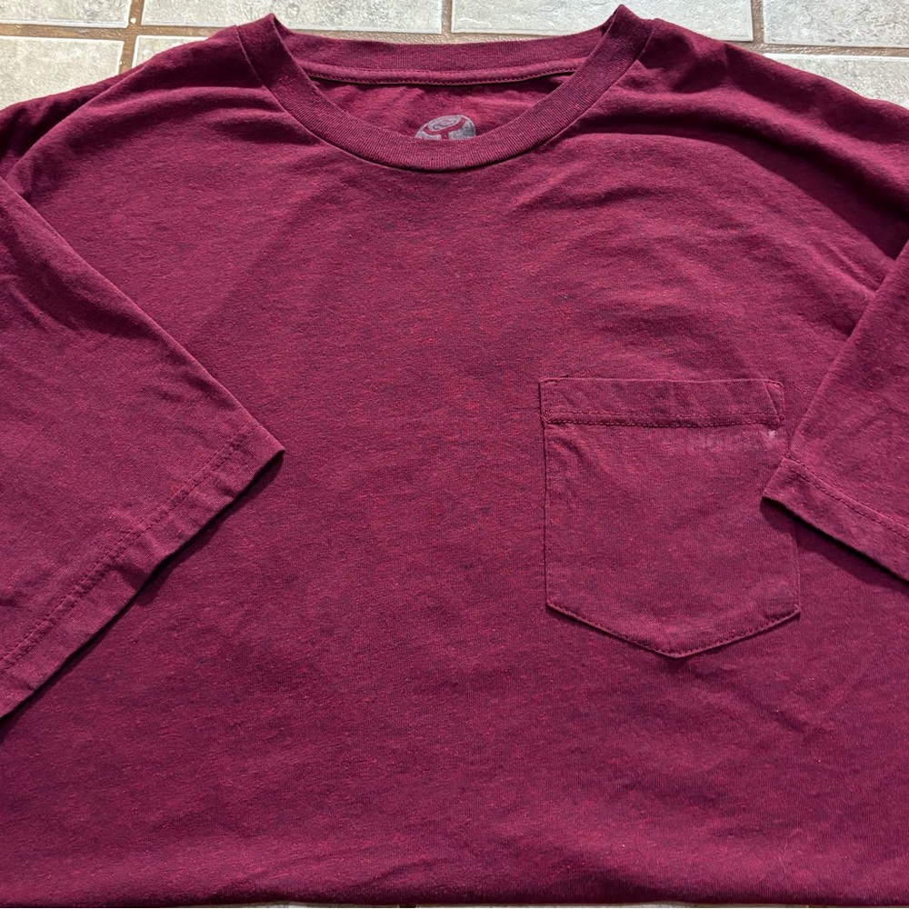 Hooey Men's Maroon Long Sleeve Tee